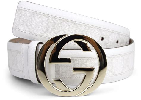 white gucci belt